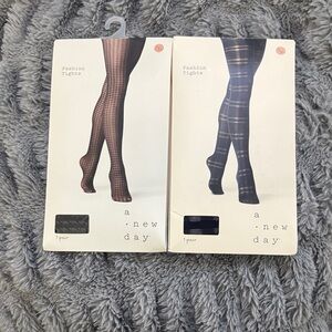 A New Day Patterned Fashion Tights - NWT Black Prints